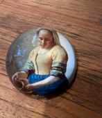 Vermeer Melkmeisje Glazen Paperweight, Ophalen of Verzenden