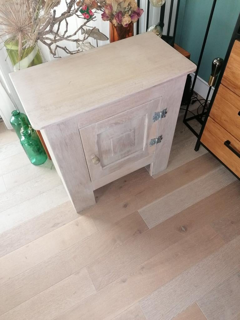 Klein whitewash gebeitst kastje - 80x60x40 cm, Ophalen, Gebruikt