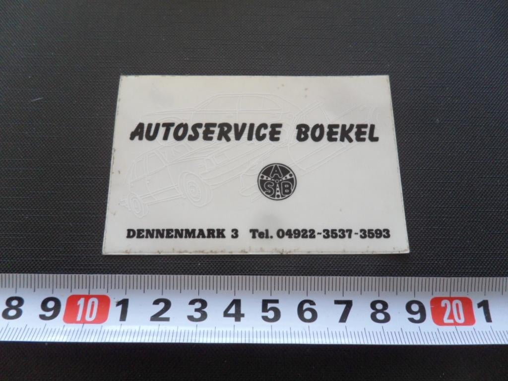 sticker transparant autoservice boekel dennenmark 3, Verzamelen, Stickers, Ophalen, Zo goed als nieuw