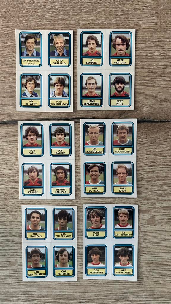 Panini Voetbal 80 plaatjes Eerste Divisie 6x, Verzenden, Zo goed als nieuw, Meerdere plaatjes