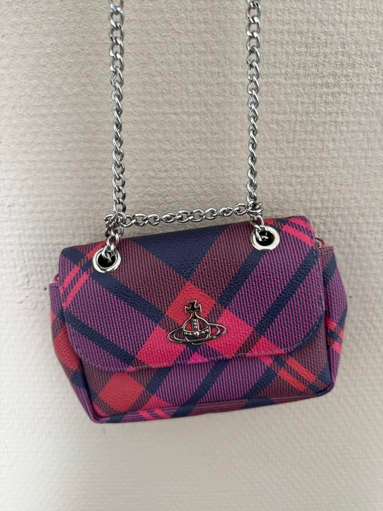 Vivienne Westwood Mini Tasje - Origineel & Prima Staat, Ophalen of Verzenden, Zo goed als nieuw, Paars, Schoudertasje