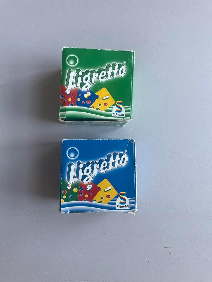 Ligretto groen + blauw, Hobby en Vrije tijd, Gezelschapsspellen | Kaartspellen, Gebruikt, Een of twee spelers, Drie of vier spelers