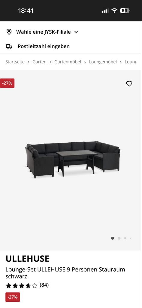 Jysk Loungeset ULLEHUSE 9 pers. met opbergruimte, Ophalen, Gebruikt, Meer dan 8 zitplaatsen, Loungeset