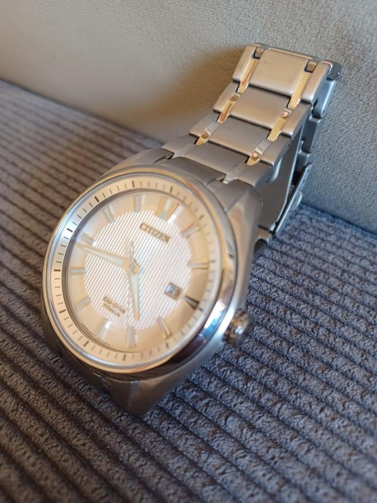 Citizen Eco-Drive Titanium Heren Horloge, Overige materialen, Gebruikt, Overige materialen, Ophalen of Verzenden