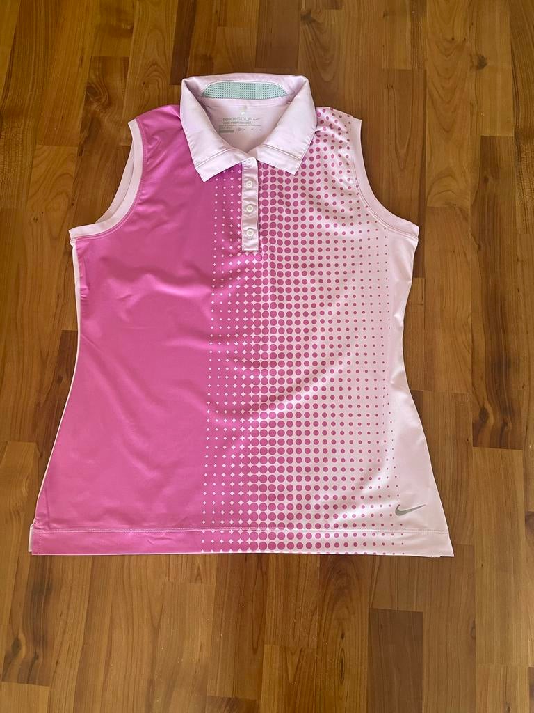 Nike Golf Polo Mouwloos Roze Maat M Dri-Fit, Maat 38/40 (M), Overige typen, Ophalen of Verzenden, Zo goed als nieuw