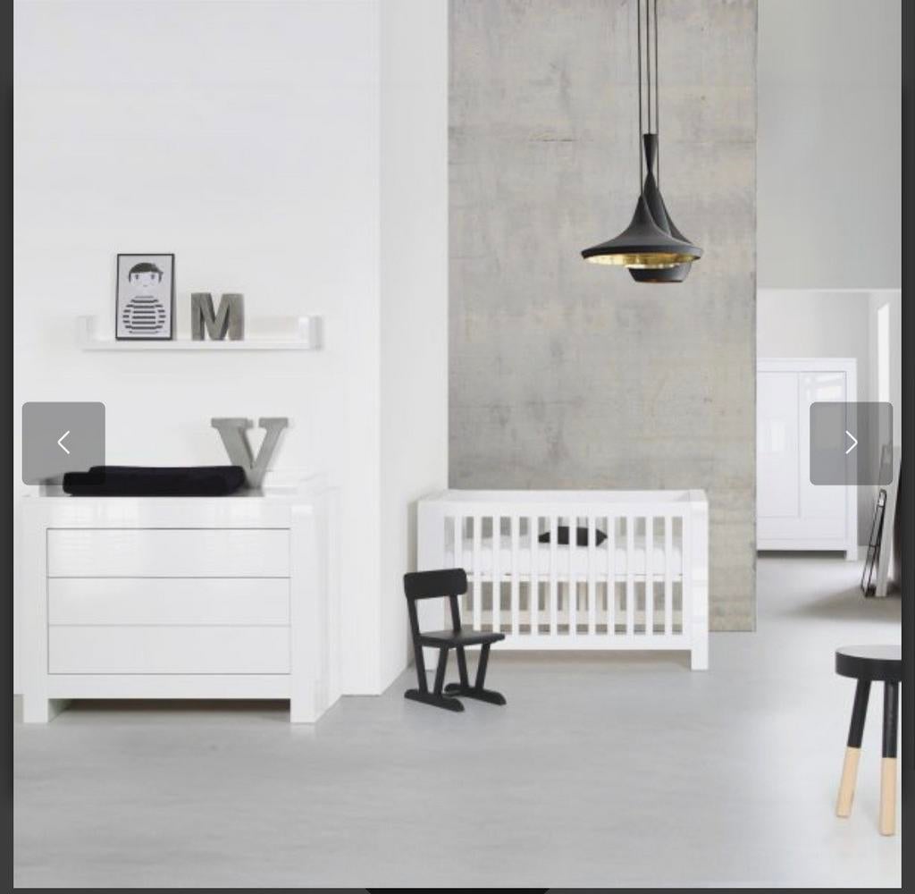 Alaska Babykamer Hoogglans Wit - Complete Set, Ophalen of Verzenden