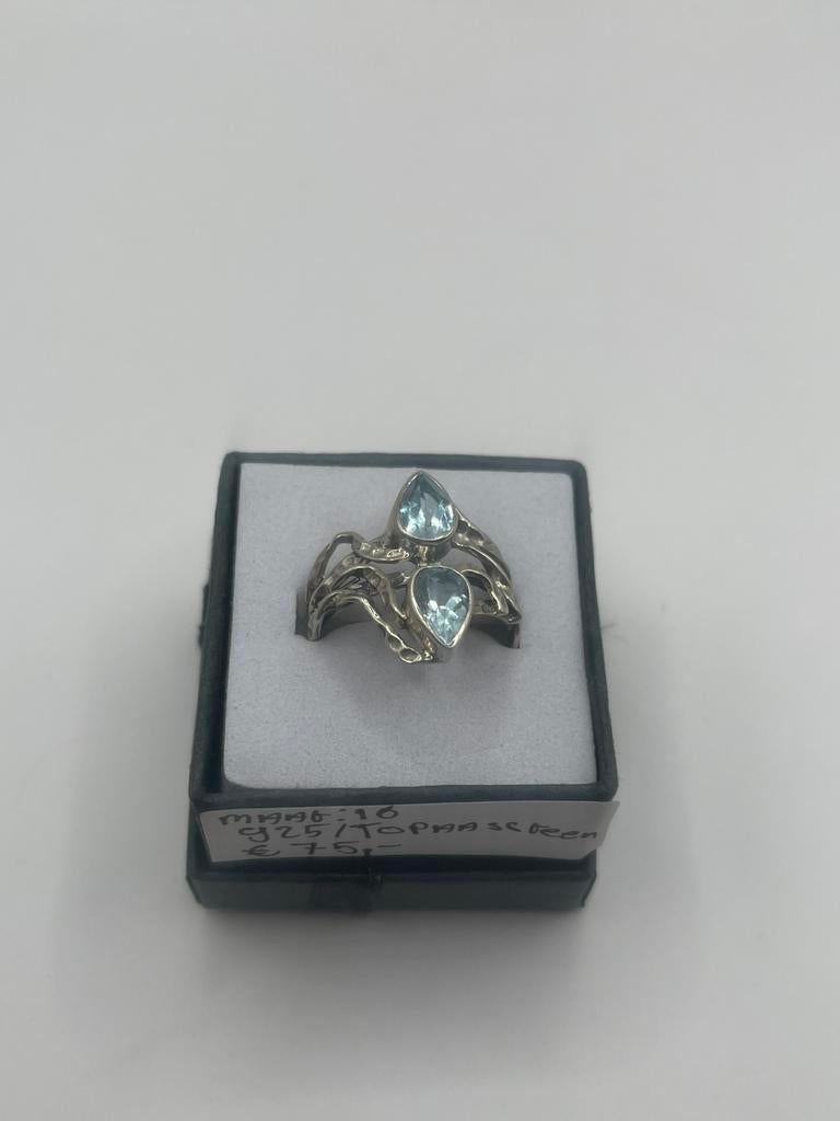 Zilveren ring maat 16, G, G, Ophalen of Verzenden, V