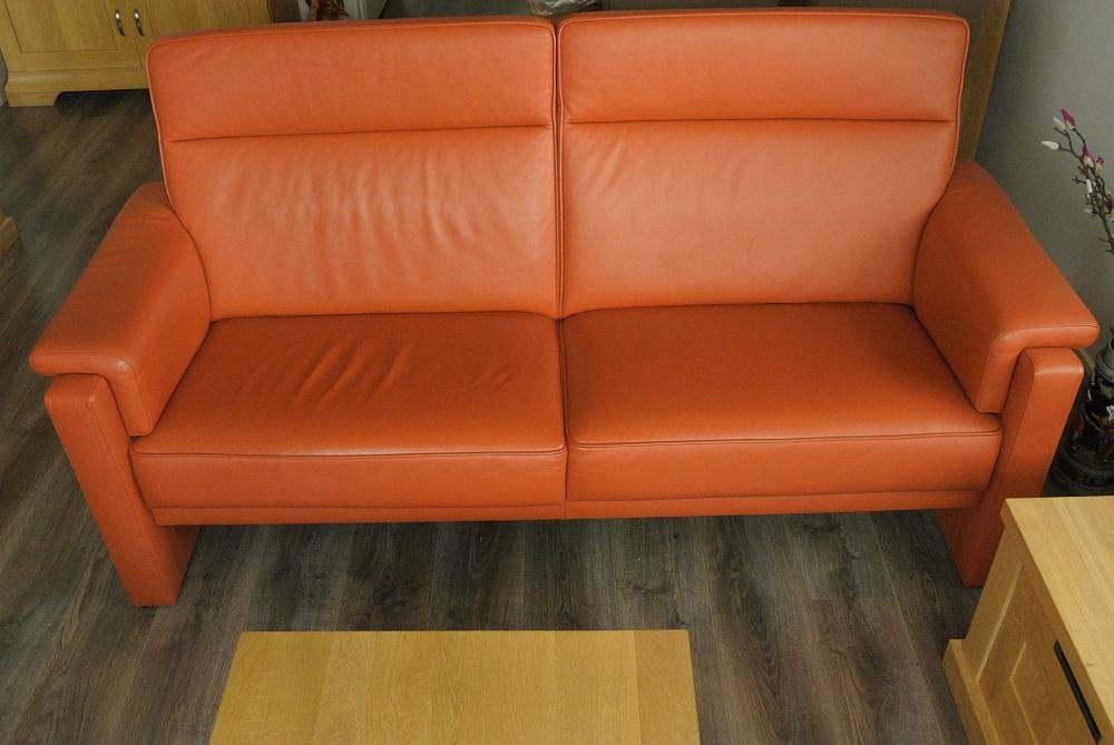 Mooie 3 persoons bank leer als Prominent / Meubelzorg leren, Ophalen, Minder dan 75 cm, 150 tot 200 cm, Driepersoons