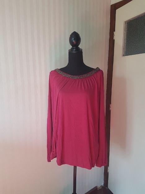 ZGAN Esprit top in fuchsia / cerise, xxl 48/50. Feestelijk., Kleding | Dames, Grote Maten, Zo goed als nieuw, Shirt of Top, Roze
