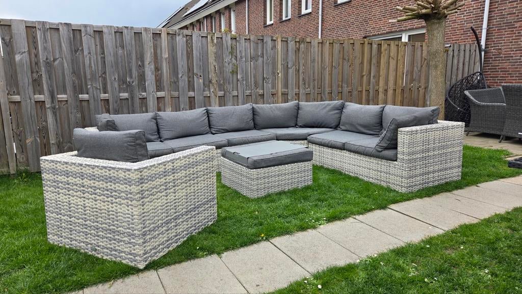 Super Gave Hoek Loungebank (Garden Impressions), Ophalen, Wicker, Bank