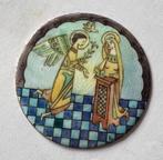 Kleine religieuze emaille plaquette, Antiek en Kunst, Ophalen of Verzenden