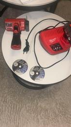 Milwaukee accuslijptol met lader, Ophalen of Verzenden, Gebruikt, Minder dan 700 watt, Haakse handslijpmachine