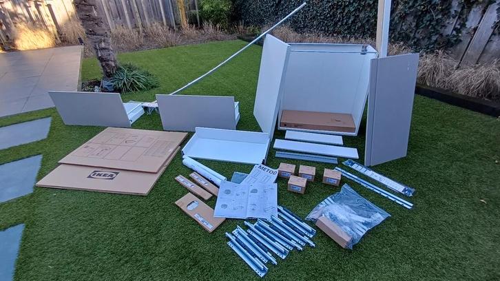 IKEA LADENKAST (HARVSTORP)+ 2 NIEUWE AANRECHTBLADEN., Huis en Inrichting, Keuken | Keukenelementen, Nieuw, Minder dan 100 cm, 100 tot 150 cm