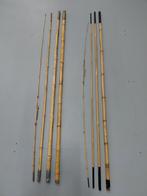 2 Klassieke Shakespeare bamboe hengel 5,50m en 5.65m 4-del, Ophalen of Verzenden, Gebruikt, Vaste hengel