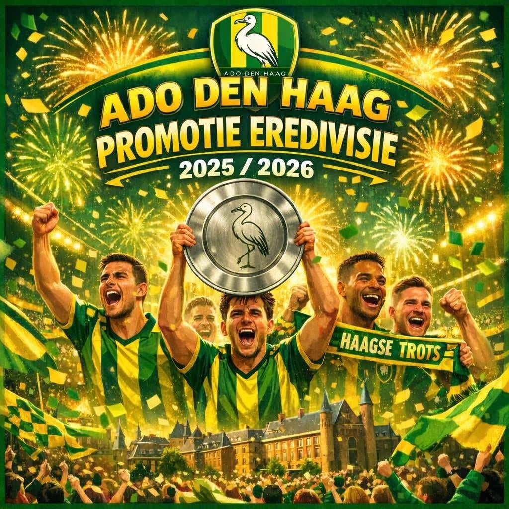 ADO Den Haag Voetbal Koelkast Magneet Promotie Eredivisie, Ophalen of Verzenden, Nieuw, Clubaccessoires