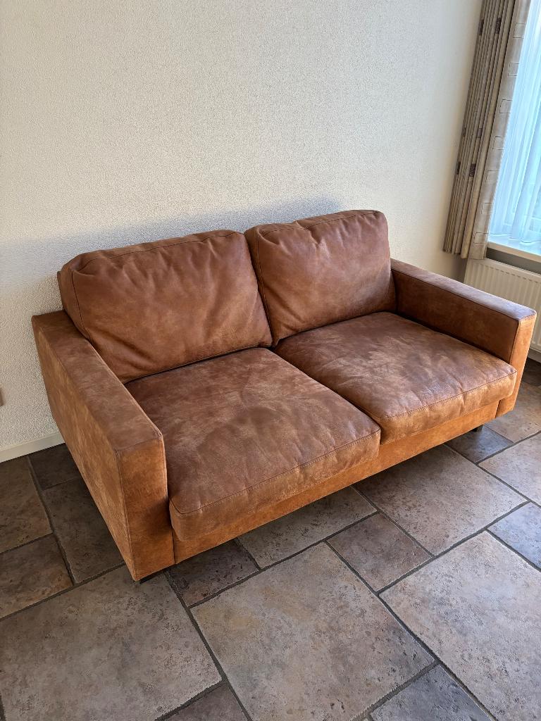 Bank, Huis en Inrichting, Banken | Bankstellen, Ophalen, Gebruikt, Tweepersoons, Rechte bank