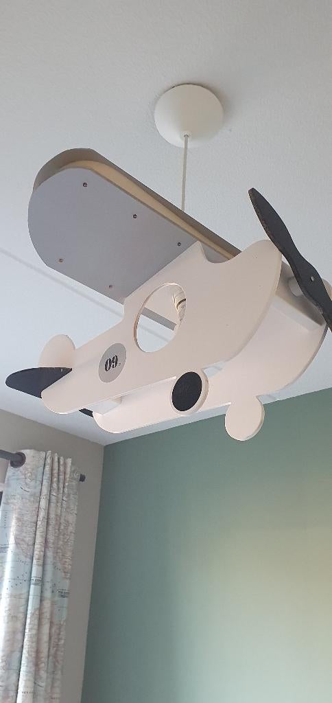 Vliegtuiglamp  Hout, Ophalen, Gebruikt, Lamp