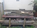 Partij stevige houten balken, Gebruikt, Ophalen of Verzenden, Balk, Overige houtsoorten