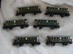 6 X GROENE WAGONs MARKLIN, Wisselstroom, Gebruikt, Wagon, Ophalen of Verzenden