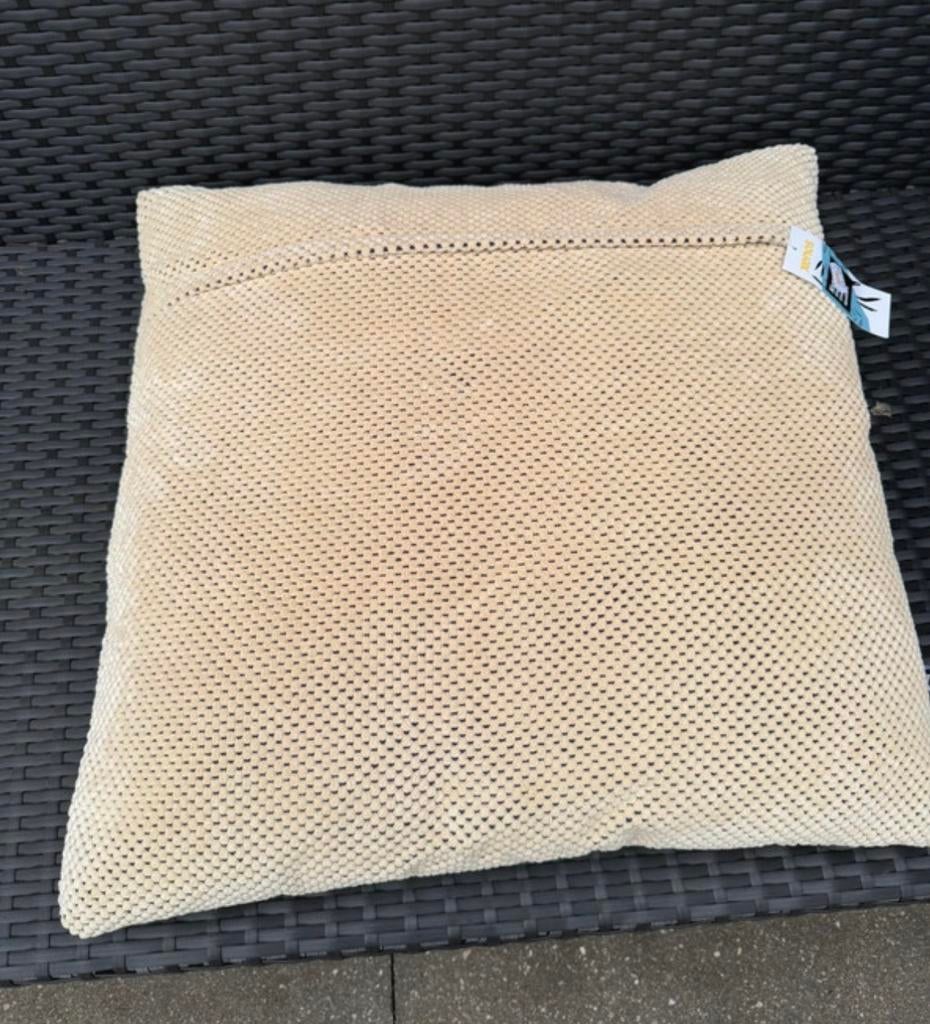 Xenos Sierkussen Beige 58x58cm, Ophalen of Verzenden, Nieuw, Beige, Vierkant