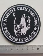 Johnny Cash mooie  the man in black 1982-2002 patch c109, Verzenden, Nieuw, Kleding