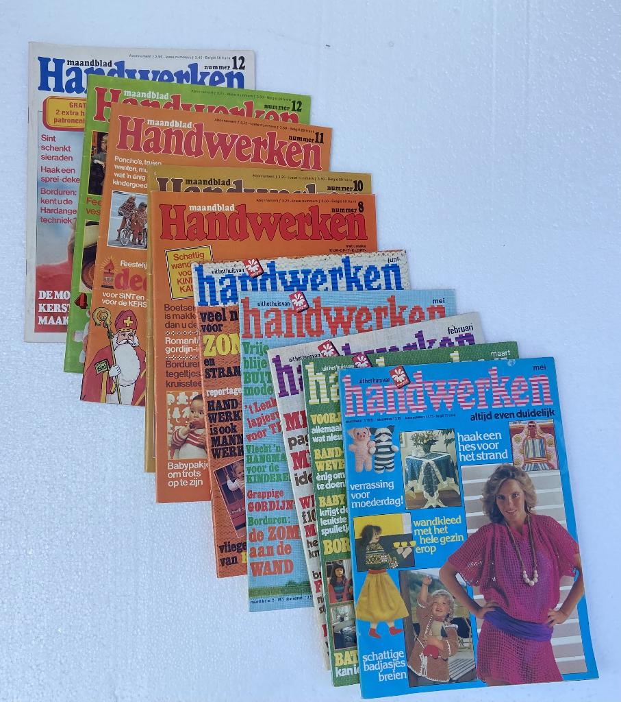 9x tijdschrift Handwerken – jaren ’70, Hobby en Vrije tijd, Breien en Haken, Ophalen, Gebruikt, Breien of Haken, Patroon of Boek