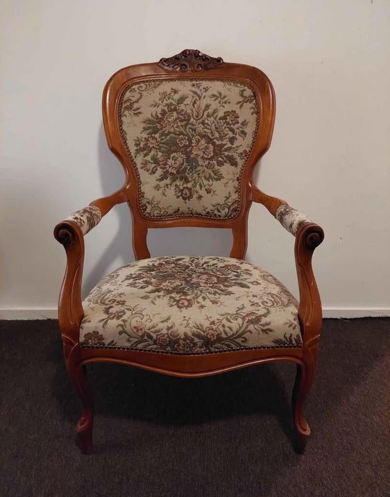 .Dames Fauteuil In Queen Ann Of Louis Xvi Stijl, Ophalen of Verzenden