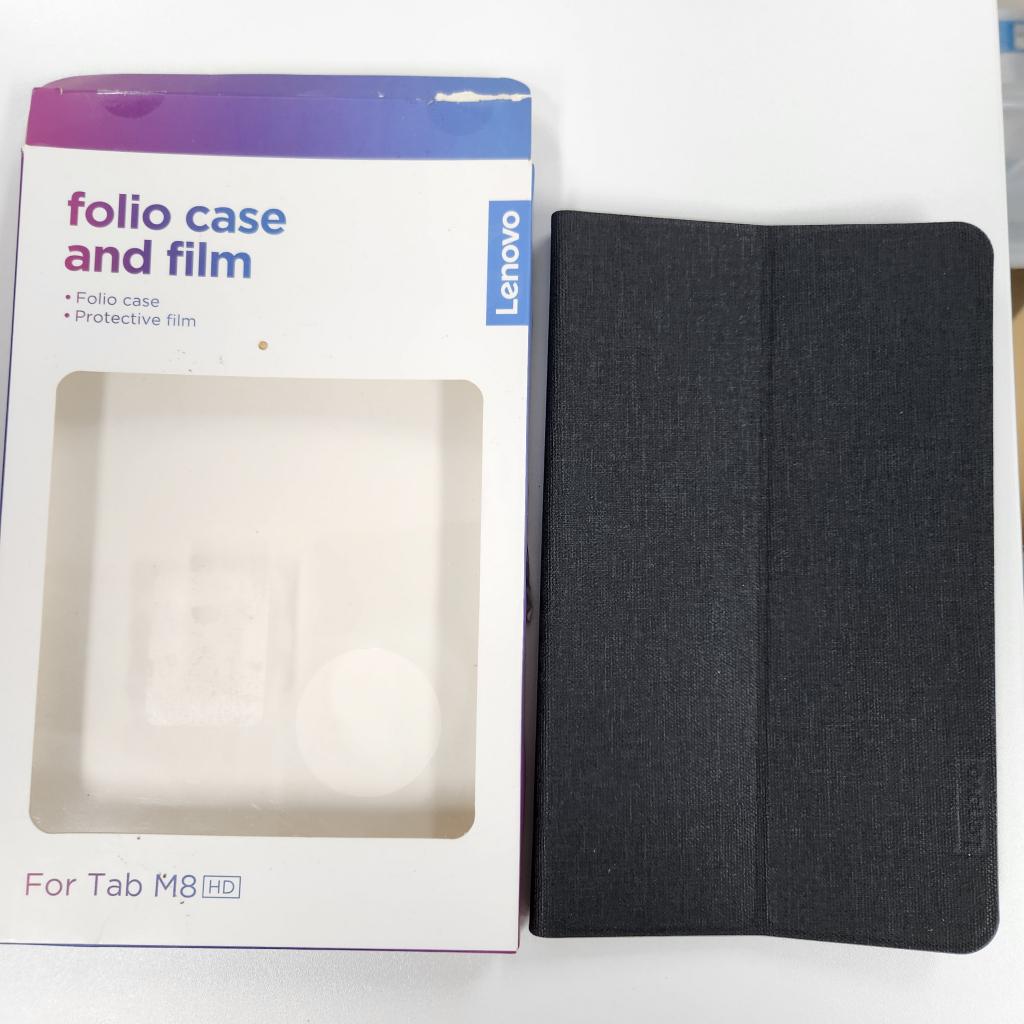 Lenovo Tab M8 HD Folio Case - Zwart, Computers en Software, Tablet-hoezen, Nieuw, Bescherming voor- en achterkant, 10 inch, Ophalen of Verzenden