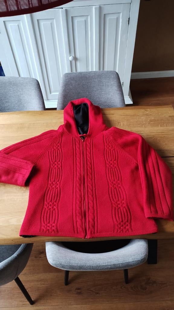 Rood gebreid vest, Ophalen of Verzenden, Rood