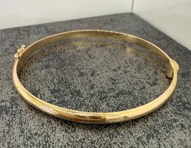 Prachtige 14 karaats gouden slaven armband, Sieraden, Tassen en Uiterlijk, Armbanden, Nieuw, Goud, Ophalen of Verzenden