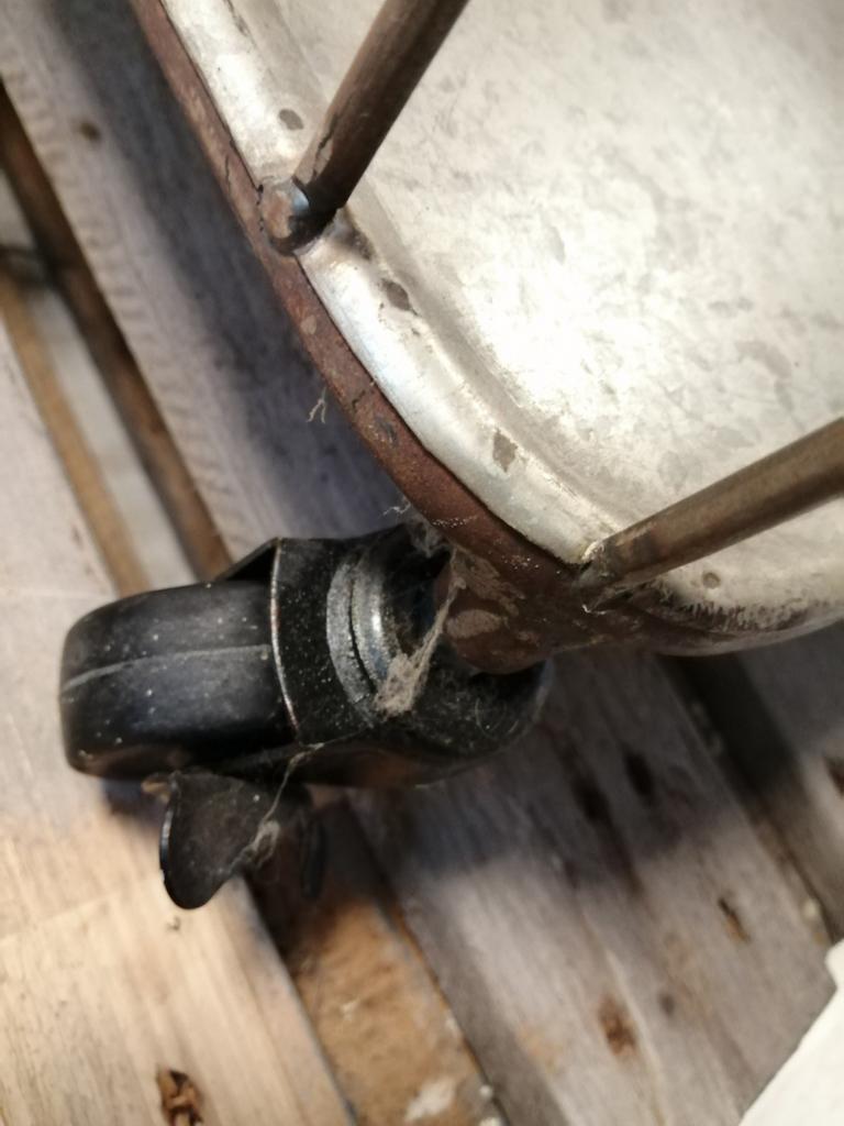 Vintage industriële bakkers kar metaal salontafel etc.l, Ophalen