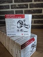 Nieuwe Schell hoekregelkranen 1/2" x 3/8" – meerdere stuks, Doe-het-zelf en Verbouw, Sanitair, Verzenden, Nieuw, Chroom, Kraan