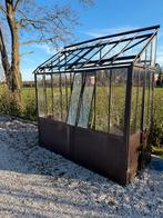 Bruine muur/wand tuinkas (opknapper), Gebruikt, Muurkas, Glas, Ophalen