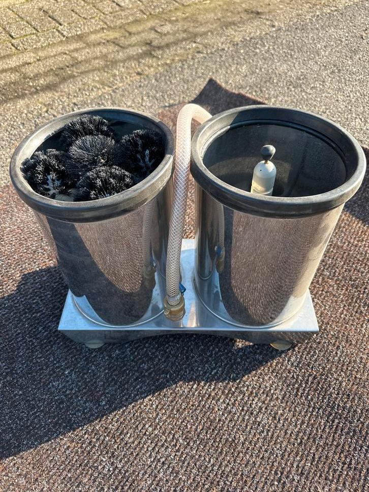 Dubbele Glazenwasser Spoelbak met Borstels, Tuin en Terras, Vijvers, Gebruikt, Ophalen of Verzenden