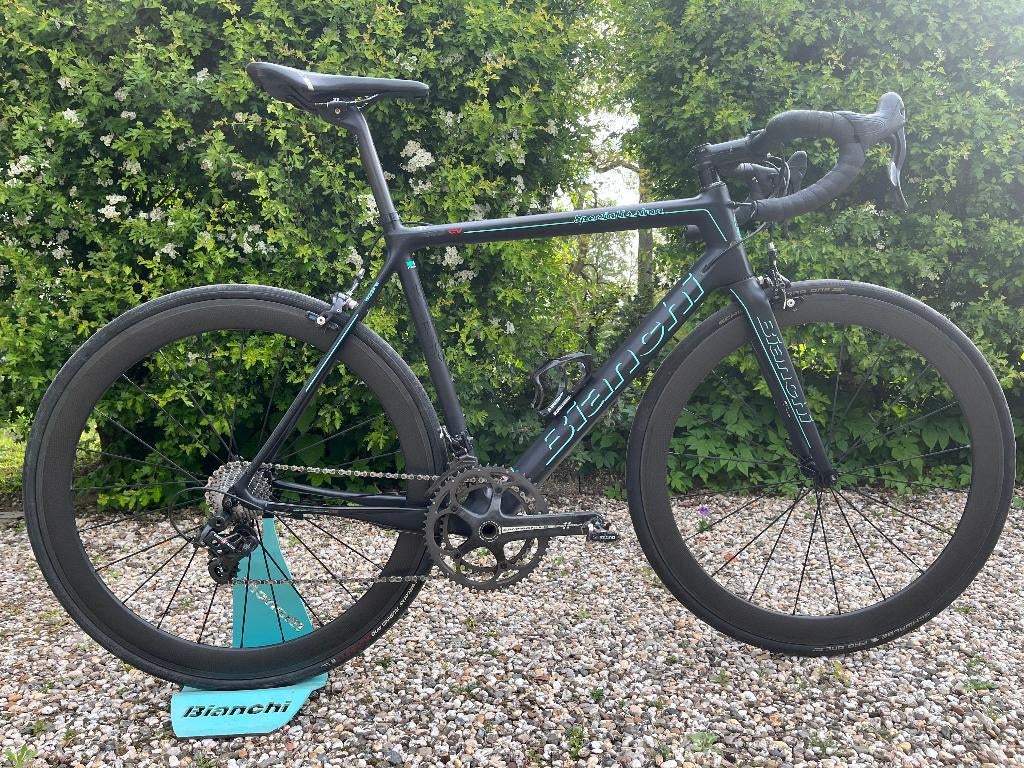 Bianchi Specialissima Campagnolo Super Record, Fietsen en Brommers, Fietsen | Racefietsen, Gebruikt, Carbon, Velgrem, Meer dan 20 versnellingen