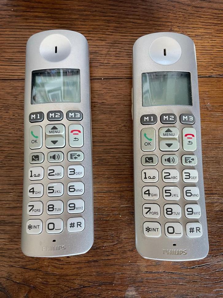 Vaste Telefoon, Telecommunicatie, Vaste telefoons | Handsets en Draadloos, Gebruikt, 2 handsets, Ophalen