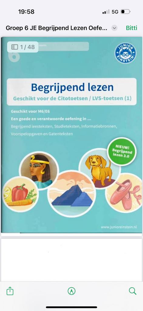 Citotoetsen Begrijpend Lezen Boeken Groep 6, Boeken, Schoolboeken, Ophalen, Nieuw, Overige niveaus, Nederlands
