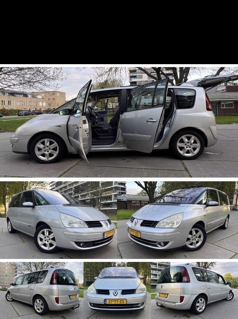 Mpv Espace 2.0i Turbo Automaat M'2008 Pano. Apk-2027 Inr Mog, Zwart, 4 cilinders, 2000 kg, Particulier