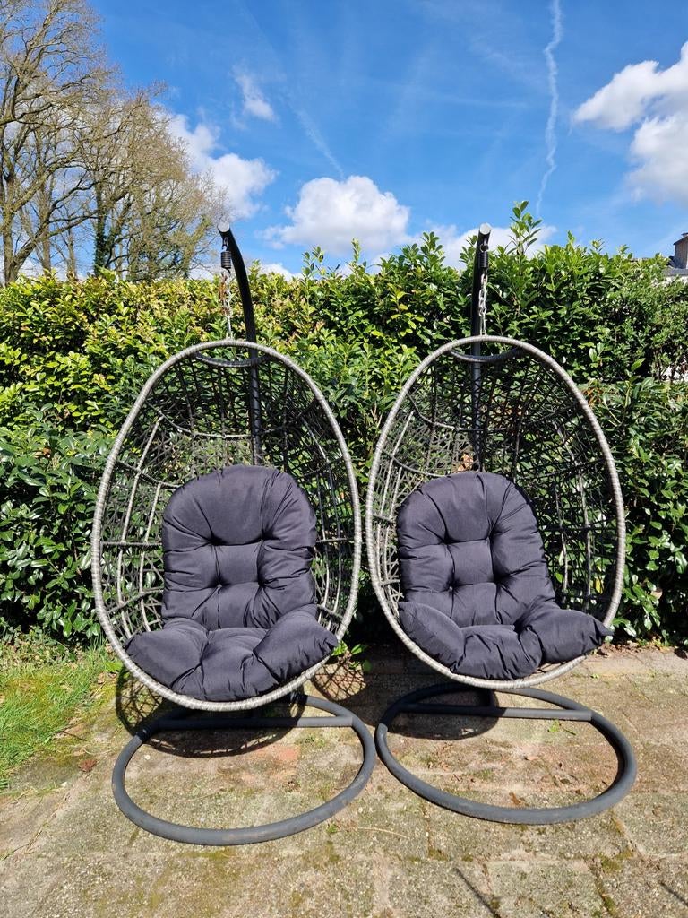 Hangstoel-ei buiten, Tuin en Terras, Ophalen, Gebruikt, Rotan