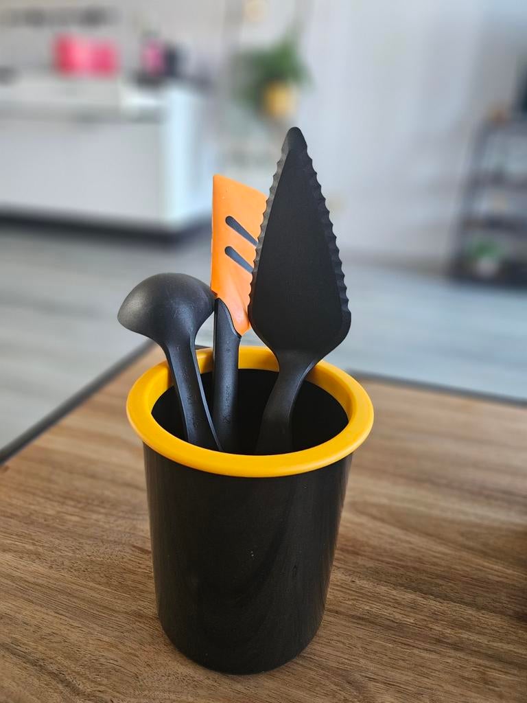 Tupperware Keukenhulpjeshouder / Keukengerei Houder, Ophalen of Verzenden, Gebruikt, Geel, Overige typen