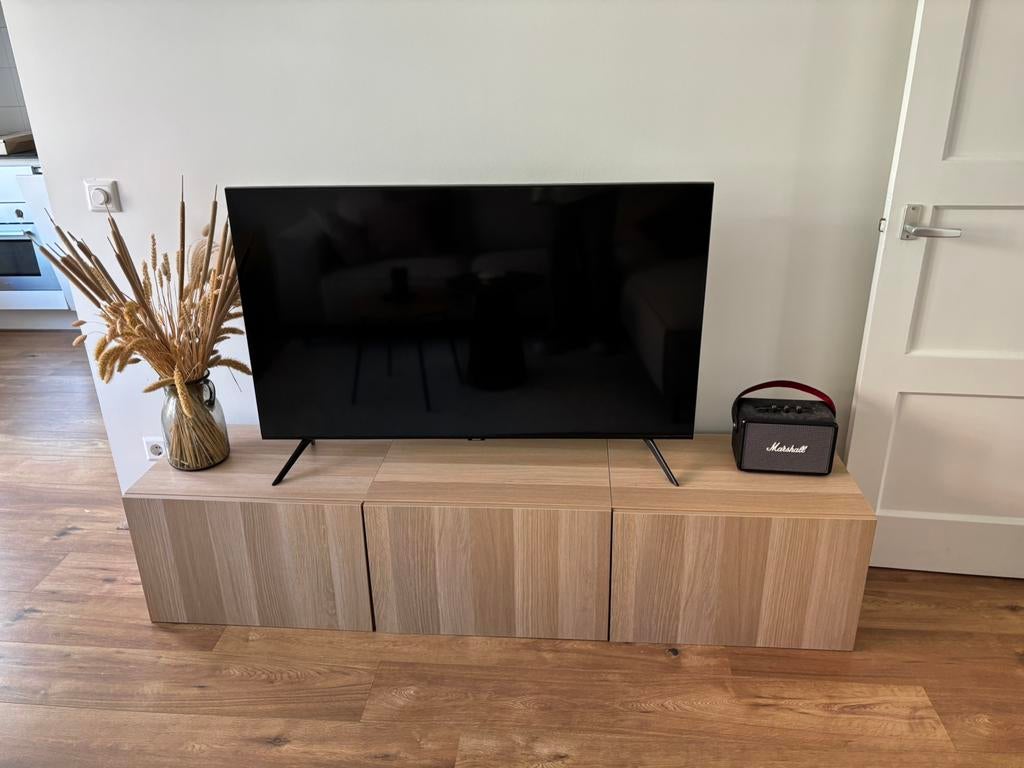 Ikea besta tv meubel eiken, 150 tot 200 cm, Nieuw, Ophalen of Verzenden, Minder dan 100 cm