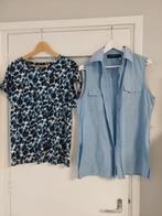 gilet scarlatti maat 42 tuniek fransa maat L 42 travelstof, Blauw, Fransa, Maat 42/44 (L), Ophalen of Verzenden