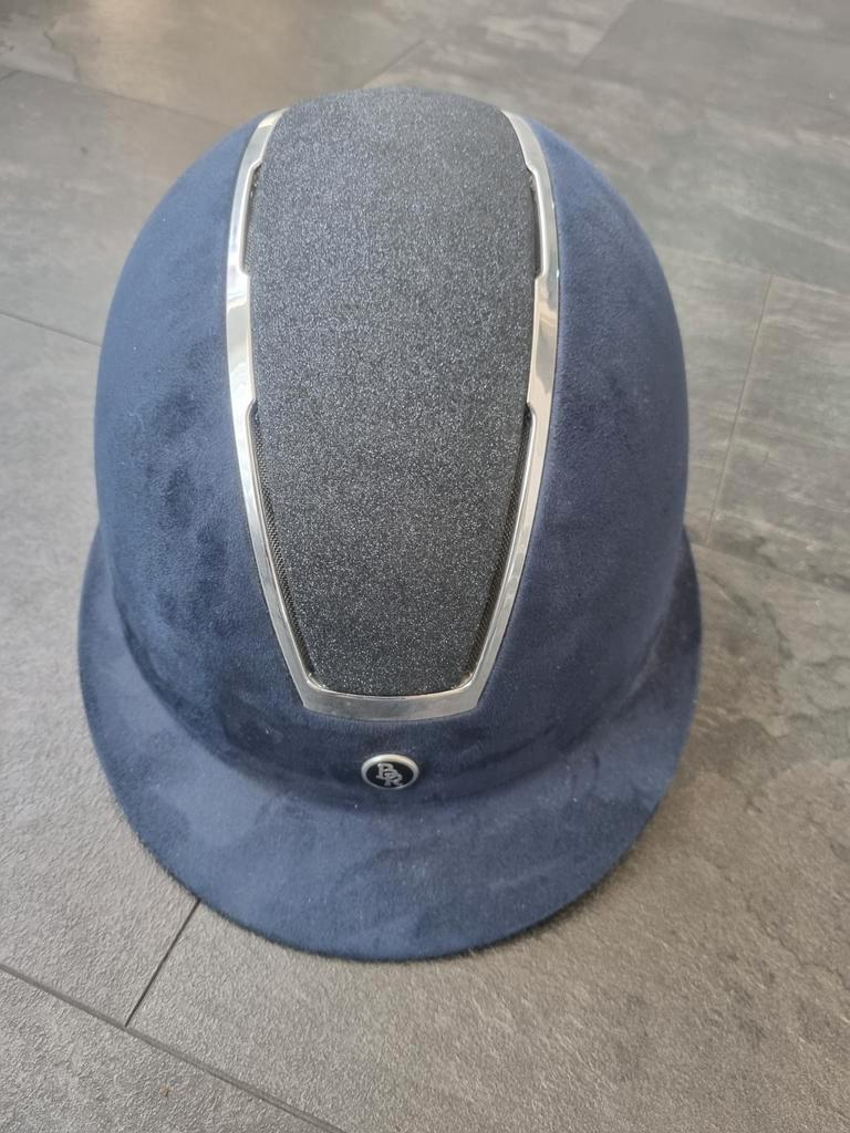 BR Omega glitter navy/chroom cap, Dieren en Toebehoren, Paardrijkleding, Ophalen, Dressuur, Zo goed als nieuw, Dames