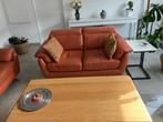Italiaans lederen twee- en driezits bankstel, Ophalen, Zo goed als nieuw, Leer, Modern