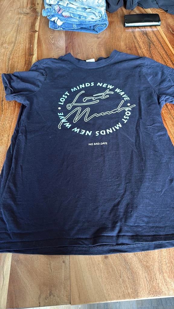 Shirt met opdruk, Kleding | Heren, T-shirts, Ophalen of Verzenden, Gedragen, Maat 46 (S) of kleiner, Blauw