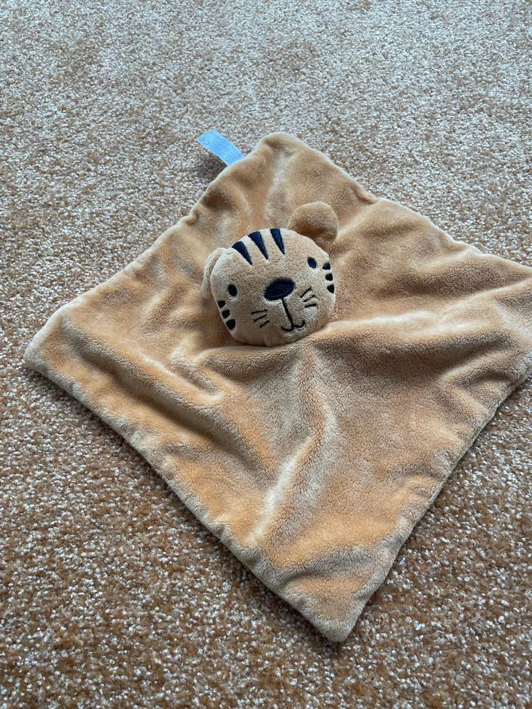 Knuffeldoekje tijger van bambino, Gebruikt, Ophalen of Verzenden, Met label, Klein (minder dan 20 cm)