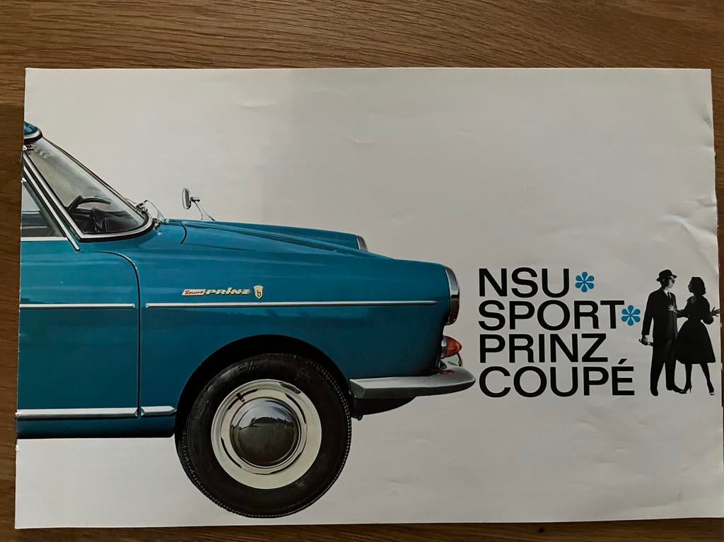 NL | folder NSU Sport Prinz Coupe, Ophalen of Verzenden, Zo goed als nieuw, Overige merken