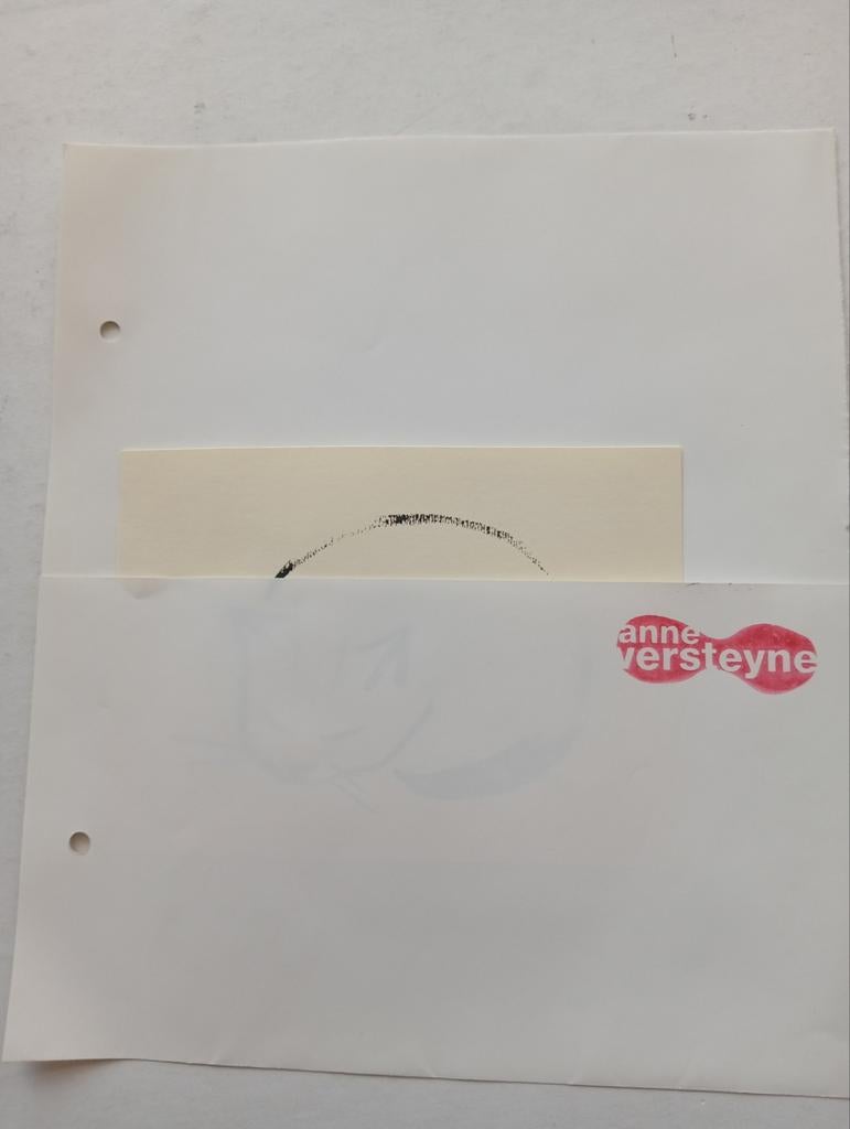 Anne Versteyne Prent van een Kat 1998, Ophalen of Verzenden