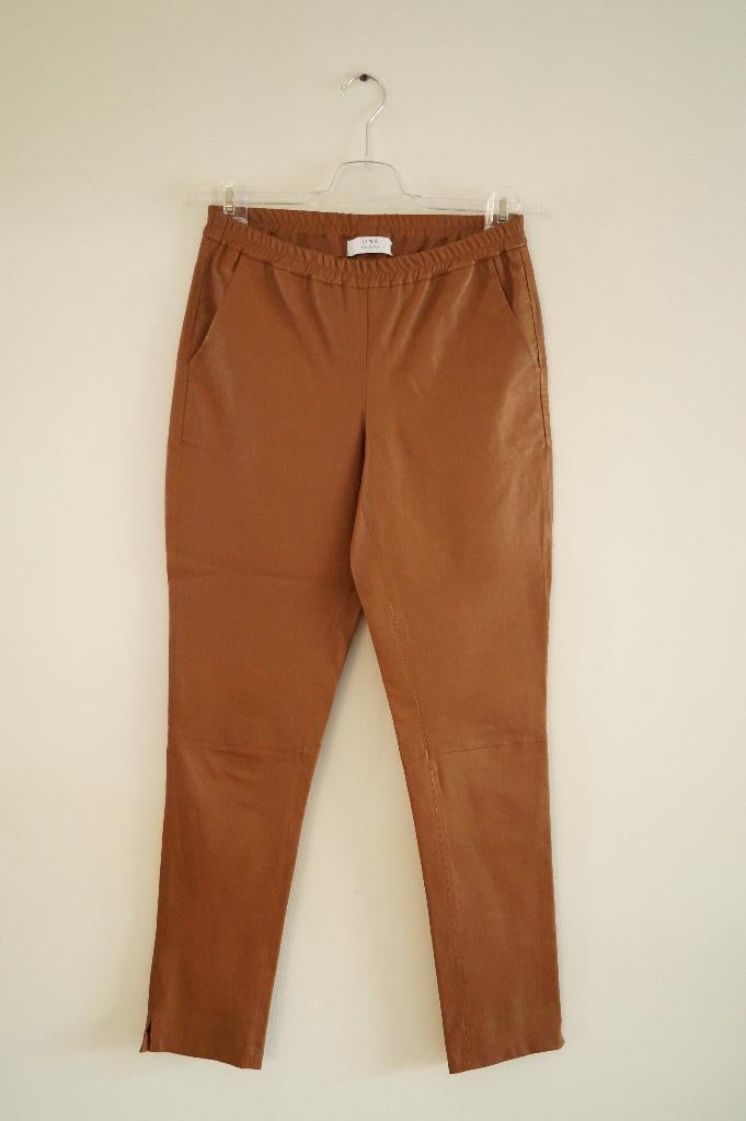 DNA Leren Broek Maat 36, Bruin, Verzenden, Zo goed als nieuw, Maat 36 (S)