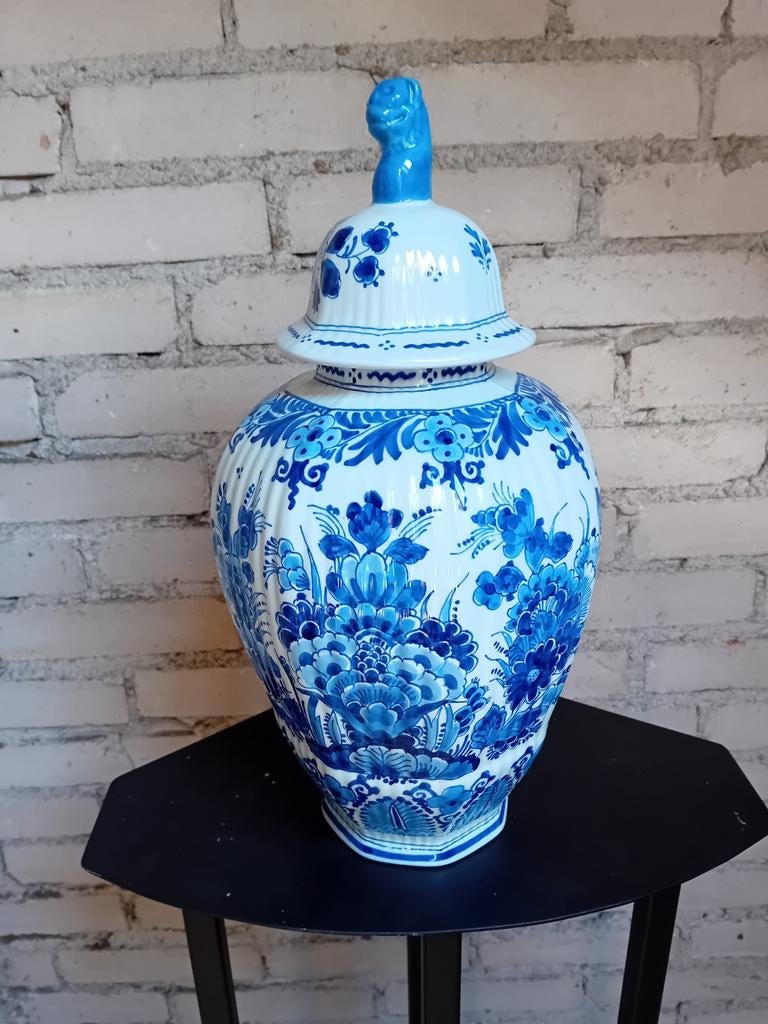 PORCELEYNE FLES DEKSELVAAS DELFTS BLAUW, Ophalen of Verzenden